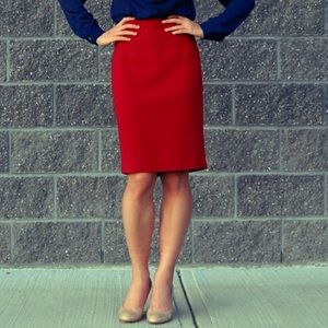 ANN Taylor red pencil skirt